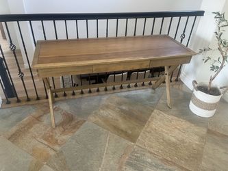 World Market Walnut Wood Campaign Desk