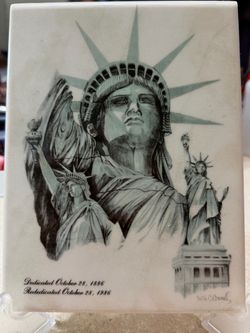 Statue of Liberty Commemorative Ceramic Tile
