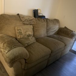 Genuine La-Z-Boy Double Recliner Couch 