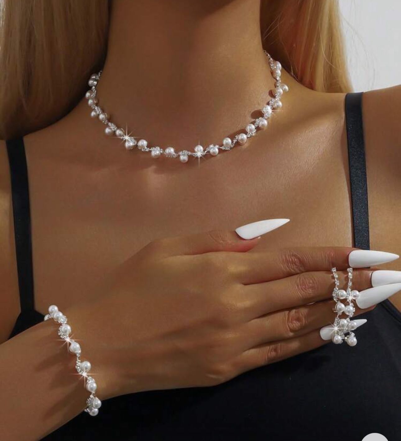 4pcs/Set Elegant Faux Pearl Women Jewelry Set - Necklace, Earrings, Bracelet, Suitable For Bride, Wedding, Party Occasions