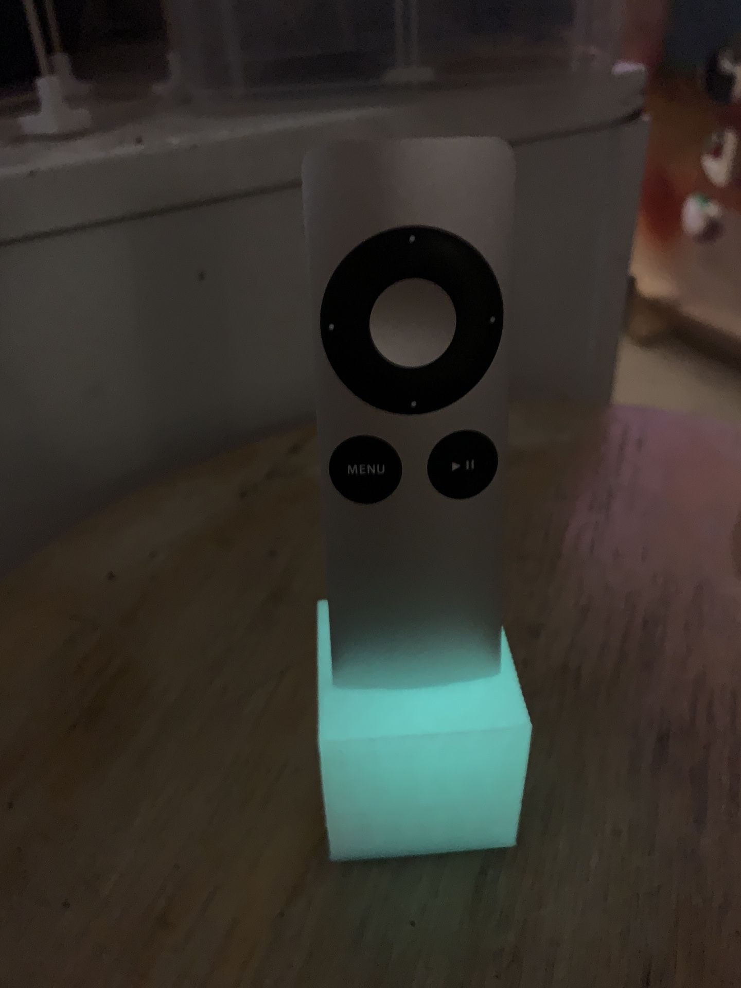 Apple TV Remote stand—glows in dark