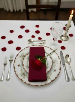 Harmony House "Wembley" Fine China – 10 Pieces – Made in Japan – Burgundy & Gold