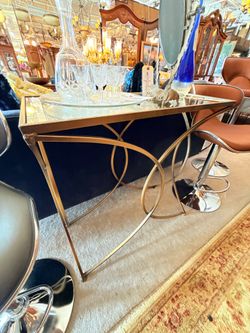 Brass & Glass Console