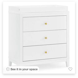 Crib & Dresser With Changing Table
