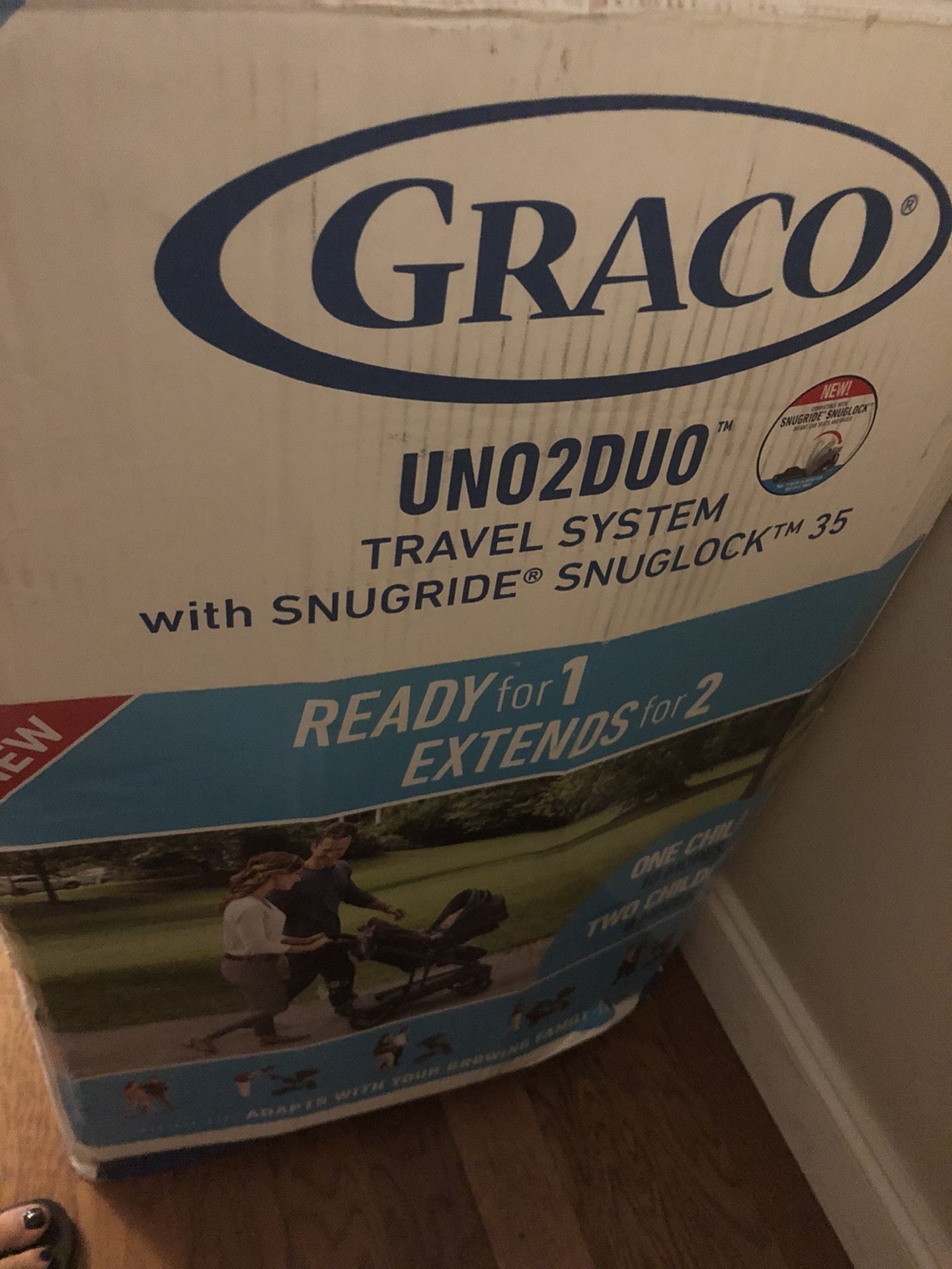 Graco uno2duo travel system top with snugride snuglock 35
