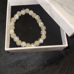 Yellow Crystal Beaded Bracelet