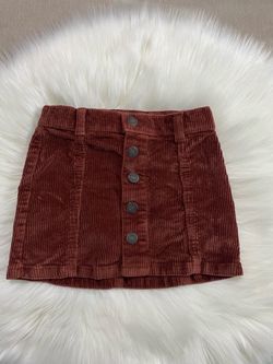 Rust Corduroy Mini Skirt for Toddler Girl 5T