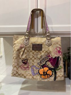 Coach poppy tote