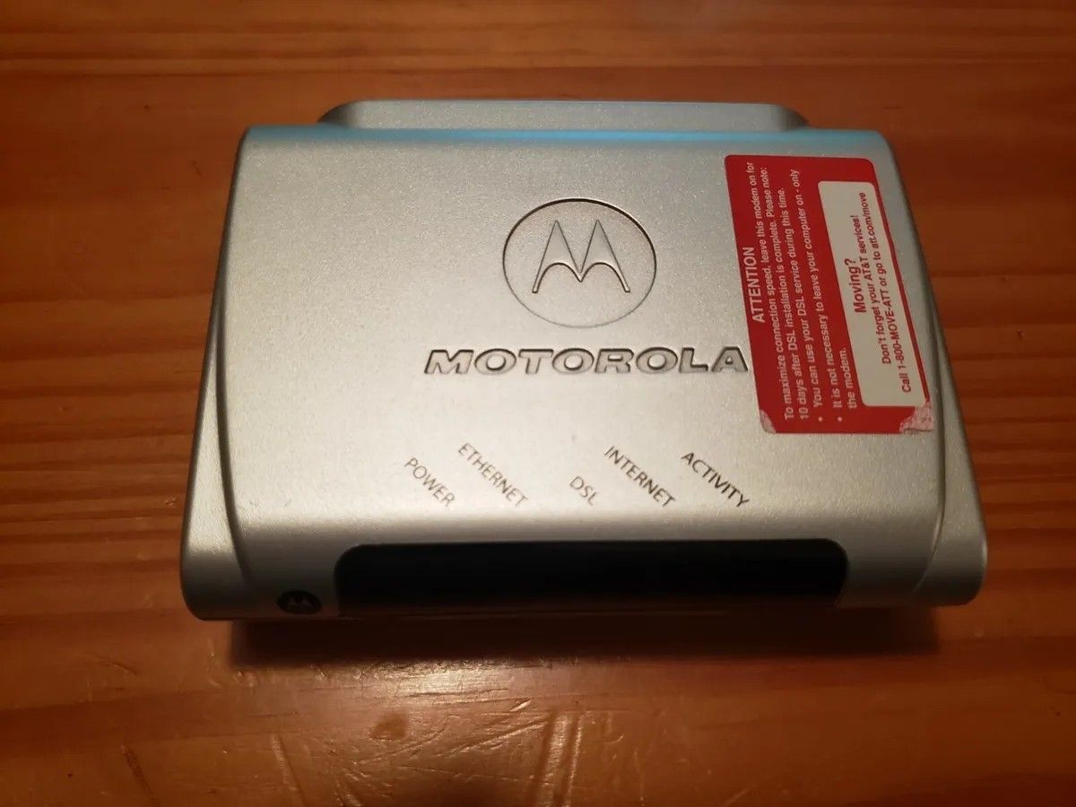 Motorola MSTATEA DSL Ethernet 2210-02-1022 Modem With Power Supply