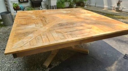 Huge Oversized Reclaimed Wood Dining Table "78 Square