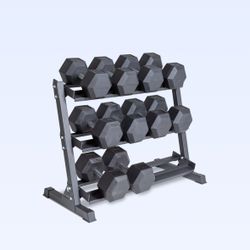 REP Fitness Hex Dumbbell Set With Rack