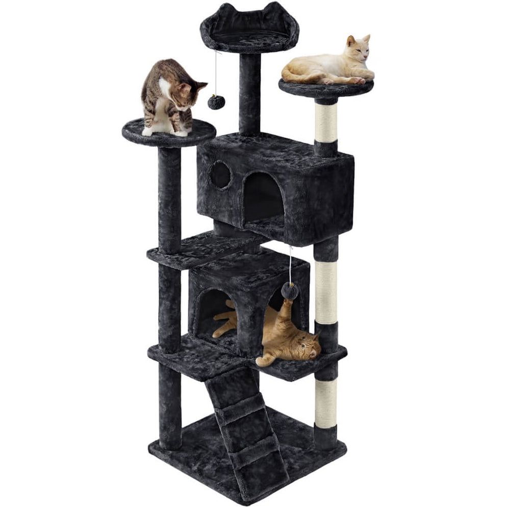 62.5″ H Cat Tree w/ 2 Condos