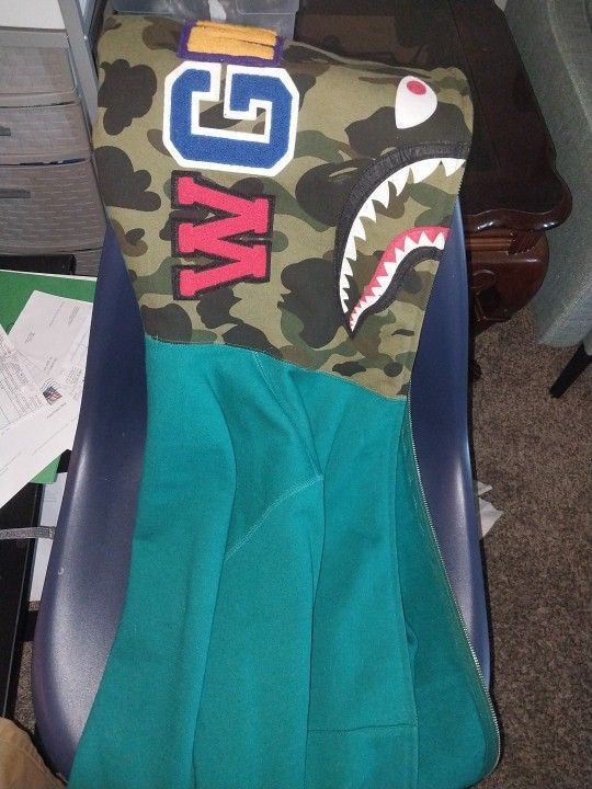 Blue/Green BAPE XL Zip Up Hoodie