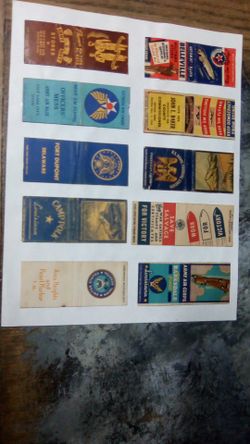 WW2  Advertising  Match Books
