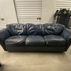 Real Leather Fold Out Couch