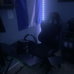 Moza r5 steering wheel, and pedals xVolair sim frame