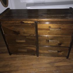 Free Sears Solid Wood, Six Drawer Dresser & Free Desk