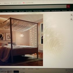 Full Size Metal Canopy Bed Frame