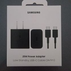 Samsung Black 25w Power Adapter & USB C Cable Gift (NEW) ! ! !