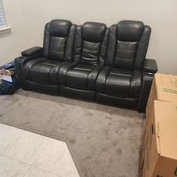 3 Seat Recliner Leather