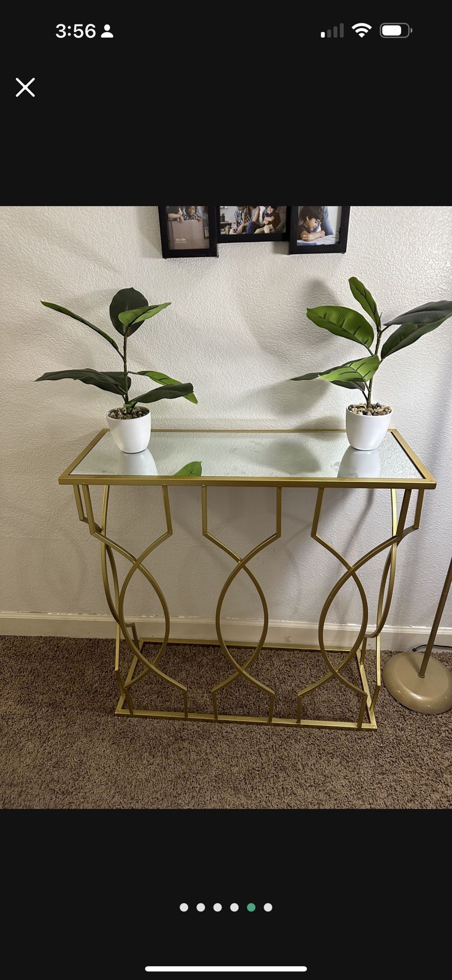 Gold Console Table