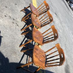 4 Solid wood chairs good condition