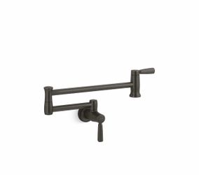 KOHLER Oil-Rubbed Bronze Single Handle Wall-mount Pot Filler Kitchen Faucet