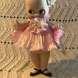 12” Porcelain Kewpie Doll – Danbury Mint Exclusive (Pink Pleated Dress)