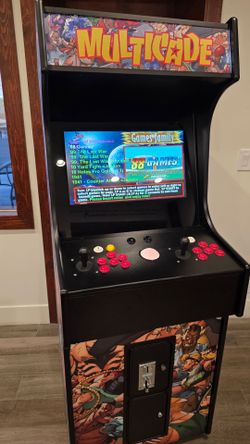 Standing arcade cabinet.