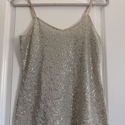 Express sequin tank top