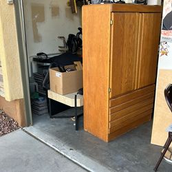 Armoire Three Drawers Cabinet With Shelves