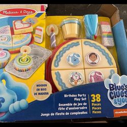 New Melissa And Doug Blues Clues Birthday Party Play Set  Box is damaged