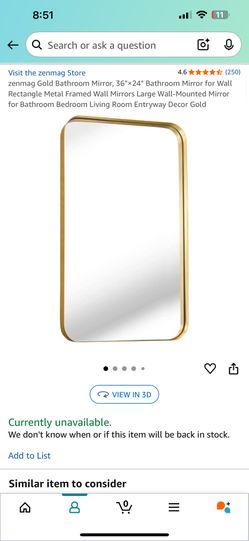Gold Bathroom Mirrors 