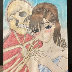 Anime Art Colored Pencil And Watercolor