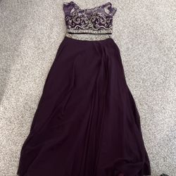 2 Pieces Dress With A Voile/châle Size S