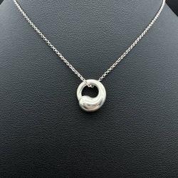 Tiffany & Co. Elsa Peretti 925 Sterling Silver Eternal Circle Pendant Charm