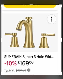 Two gold faucets for sale. Brand new in box