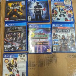 PS4 Games Total Of 6 Games Great Deal!