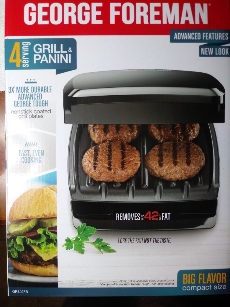 George Foreman 4 Serving Grill andPanini. Toaster. Recipes