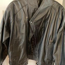 Leather Insulated Black Jacket