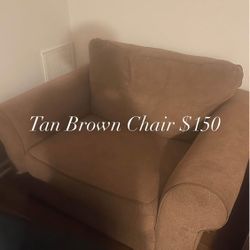 Tan Brown Loveseat 
