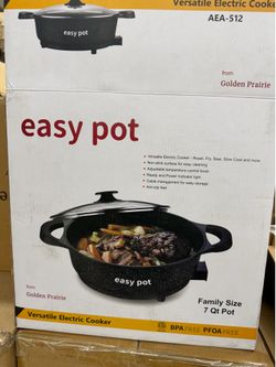 Electric Skillet with Lid, 13" (7 QT) Family Fry Pan, 1500W Non-stick Wok Pot, Smokeless Indoor Griddle, 5 Adjustable Temperature, Multi-Cooker for St