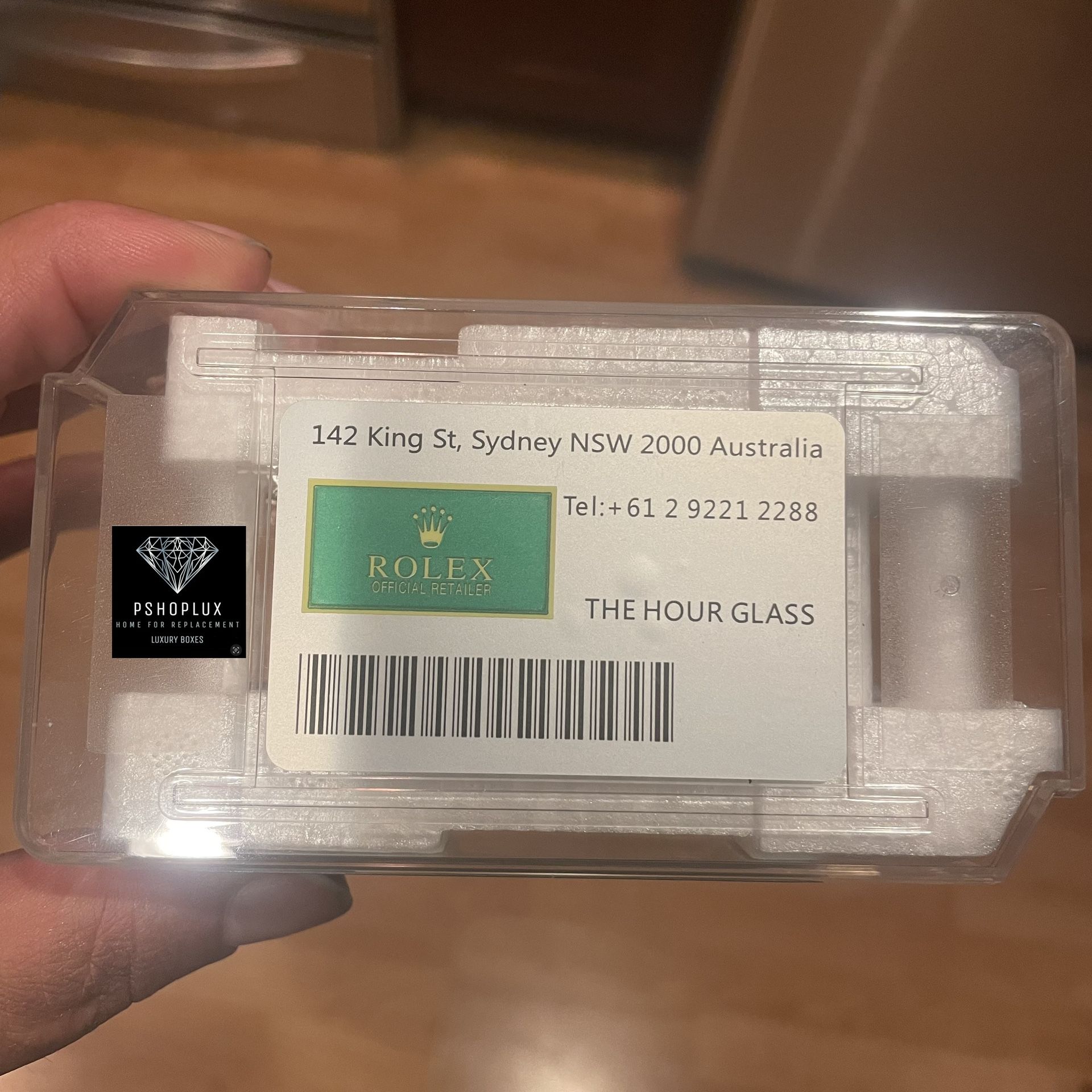 Rolex Service Coffin Case RSC Travel Box Plastic AUTHENTIC W/ Labels Top & Side