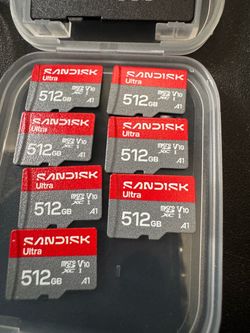 SanDisk 512GB Ultra UHS-I microSDXC Memory Card. 7 in stock, Full Sandisk warranty till 2036. Price per item.
