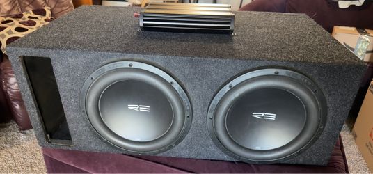 RE Audio SEX V2 series 12” Subwoofers with Ported Dual Subwoofer Box with Kicker Amplifier