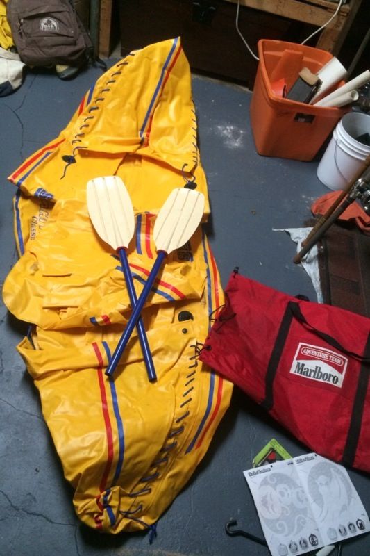 Marlboro inflatable 9ft canoe w/paddles