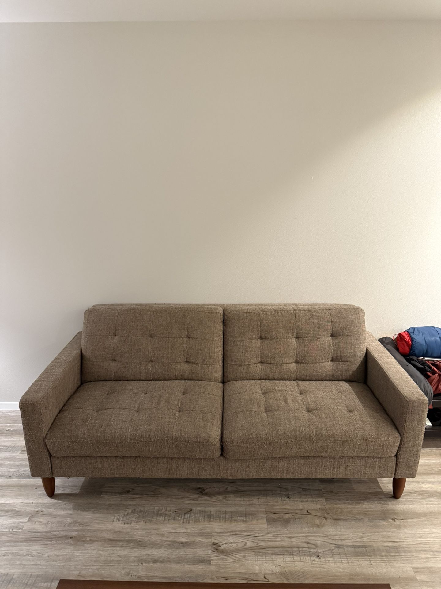 Mid century tufted sofa 65” Wide