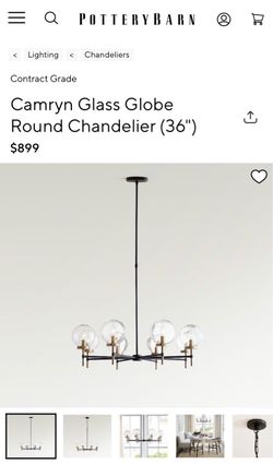 Glass globe round chandelier