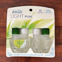 Febreze LIGHT Dual PLUG Scented Oil Refill: BAMBOO Scent; 2 Count