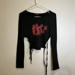 Shein Black And Red Chinese Dragon Crop Top Women Large for Sale in  Brooklyn, NY - OfferUp